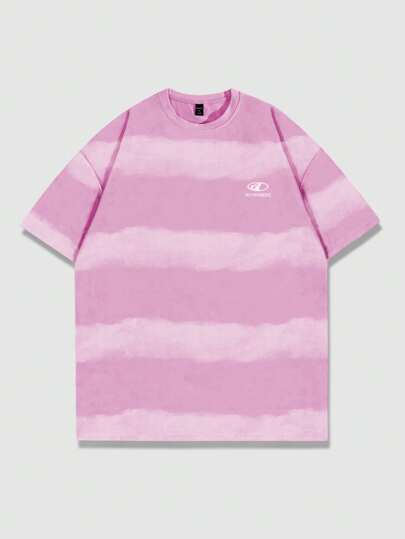 Prep 1pc Men's Casual Colorblock Print T-Shirt, Summer