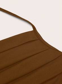 Sweetra Vestido de punto sexy con cuello drapeado y espalda descubierta para mujer de talla grande