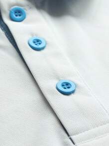 Manfinity Homme 男士休闲通勤拼色短袖Polo衫 男士Polo衫 男士立领男装 男士Polo衫 男士Polo衫 Polo T恤 男士白领衬衫 男士短袖Polo衫 男士T恤 奶油色Polo衫 男士休闲Polo衫 - 米色 - 查看 3