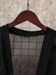DreamSkyne Plus Size Women Tie Front Long Sleeve Open Front Lightweight Casual Jacket,Versatile For Spring/Summer Wear