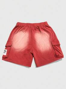 ROMWE MEN Prep Pantaloncini cargo casual da uomo consumati e slavati