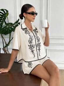 SHEIN Frenchy 女士日常两件套服装