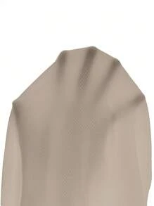 Slaydiva Minimalist Casual Basic Crew Neck Short Sleeve Fitted Side Ruched Ribbed Stretchy Gray T-Shirt For Women, Summer - Grey - View 9