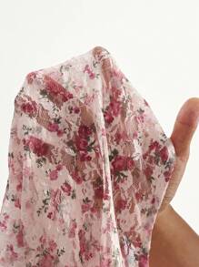 Bohemela Blusa de manga larga de punto y encaje informal para mujer - Multicolor - Ver 8