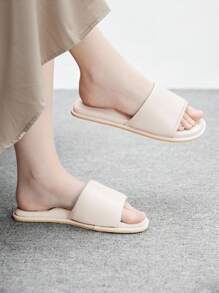 CUCCOO BIZCHIC 女士时尚休闲凉鞋，春夏新款罗马平底系带女士沙滩拖鞋 - 淺粉色 - 查看 5