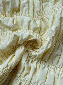 Chiquease Women's Summer Vacation Solid Color Ruffle Hem Camisole Creamy Yellow Clothes For University - Yellow - View 7