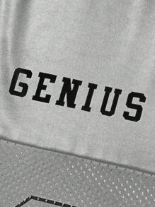 PAVTROS 男士休闲数字图形印花运动风格T恤