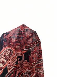 Sweetra Retro einfache lässige vintage DIY locker geschnittene Bluse mit ausgestellten Ärmeln, geschnürter Taille und Vorderbogen Dekor für Frauen