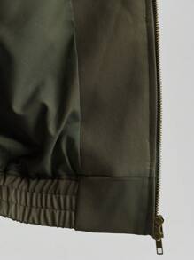 Ontre 2026春夏新款女装，适合上学、情人节、度假、婚礼宾客、商务休闲等场合，复古优雅百搭基础款，纳什维尔休闲纯色宽松外套，毕业典礼等场合。 - 軍綠色 - 查看 8