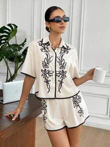 SHEIN Frenchy 女士日常两件套服装