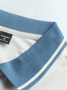 Manfinity Homme 男士休闲通勤拼色短袖Polo衫 男士Polo衫 男士立领男装 男士Polo衫 男士Polo衫 Polo T恤 男士白领衬衫 男士短袖Polo衫 男士T恤 奶油色Polo衫 男士休闲Polo衫 - 米色 - 查看 8
