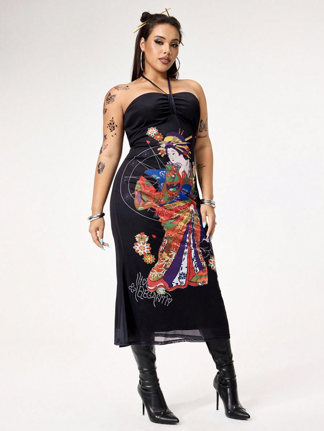 Our Grunge Punk Back To School Geisha Graphic Print