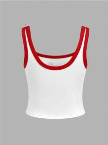 Y2K Strawberry Print Camisole, Teen Girls Base Layer Top