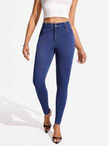 SHEIN Essnce Women's Casual Stretch Skinny Fit Jeans