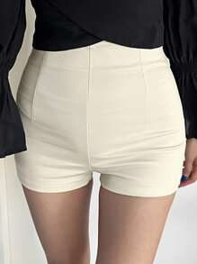 DAZY High Waist Solid Shorts
