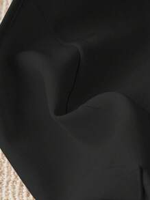 SHEIN Clasi Damen Mode Pendelverkehr Elegant Romantisches Valentinstag Einfarbiges Plissee asymmetrisch schräg Knopf V-Ausschnitt Weste