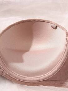 SHEIN Women Minimalist Solid Color Underwire Bra - Dusty Pink - View 3
