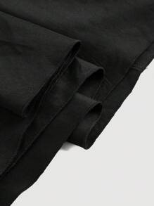 SHEIN MOD Đầm dài buộc chéo cổ sườn xám kèm chân váy Maxi, phong cách Trung Hoa, nữ, trang phục dự tiệc trưa cho nữ, quần áo phù thủy, cô dâu xác chết - màu đen - Xem 5