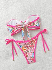 Soleia 全新 Ditsy Floral 女士两件套沙滩套装 - 彩色 - 查看 2