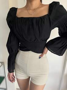 DAZY High Waist Solid Shorts