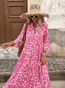 Brillora Woven Printed Sleeveless Women Long Dress - Multicolor - View 7