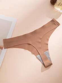 SHEIN 12pcs Assorted Invisible No-Show Thong Panties For Women, Suitable For Bridal Gowns And Dresses - Multicolor - View 8