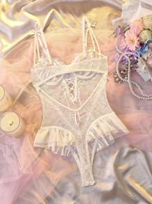 SHEIN 女士性感蕾丝紧身衣露背内衣