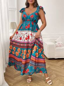 Breezaya Plus Size Women French Style Casual Vacation Summer Slip Dress