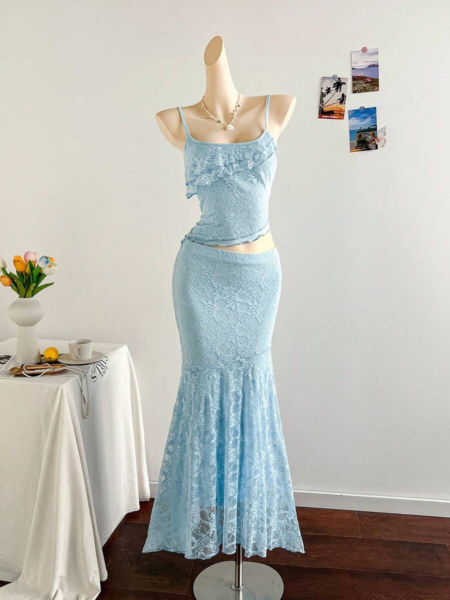 Soleia 女士日常两件套服装 - 藍色 - 查看 1