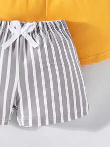 SHEIN Playful Pals 5 Pcs Baby/Toddler Boys' Comfortable Casual Shorts, Summer 2024 New Arrival