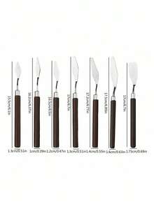 Factory Direct Art Oil Painting Scraper Stainless Steel Pick Knife Gouache Pigment Pointed Color Shovel Oil Painting Stick Mini Scraper. - Maroon - View 4