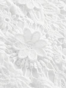 Ellevyn Women's Casual Lace Short Sleeve Blouse For Everyday Commuting, Spring Fall Women Clothes All White Party Women Teachers For Women Business Casual Woman Going Out Top Old Money Style Women All White Party Women Teachers For Women Going Out Tops Women Offices For Women Lace Top - White - View 4