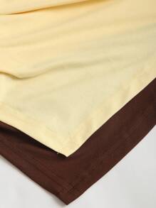 Sweetra Áo thun trơn màu bất đối xứng họa tiết kim loại gợi cảm Y2K - Nhiều màu - Xem 4