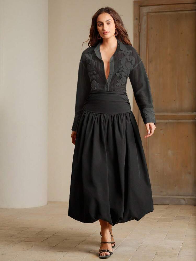 フレンチクリーミーホワイトプリーツフラワースカート、卒業式、結婚式のゲストスカートに最適