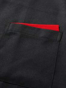 Manfinity Homme Men's Single Breasted Stand Collar Short Sleeve Chef Shirt Chef Uniform Chef Jacket Men Chef Coat Cook Shirt Restaurant Uniform