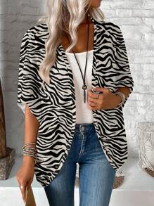 EMERY ROSE Women's Casual Minimalist Pattern Lightweight Jacket, Suitable For Spring/Summer Autumn - Multicolor - View 5