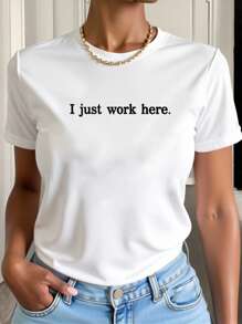 INAWLY Women Plus Size Basic Crew Neck T-Shirt, Fashionable & Suitable For Summer