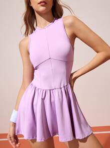 CourtClass Women's Stylish Casual Sports Dress - Purple - View 4