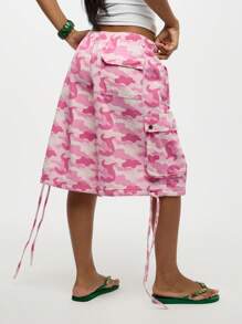 SUMWON WOMEN Pantalones cargo de utilidad tipo festival, bermudas largas con bolsillos, estilo militar para el verano, ropa casual de playa y vacaciones