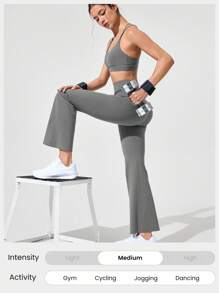 GLOWMODE 28" CoreHold FeatherFit™-Sculpt Weit & Flexibel Rutschfester Sitz Korselett Bauchkontrolle Nahtlos Weite Leggings Mit Seitentaschen Mittlere Belastbarkeit Workout Joggen Fitness Training