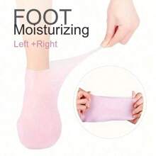 2pcs Silicone Moisturizing Foot Socks For Dry Cracked Feet Foot Care Socks Massage Moisturizing Gel Socks Pedicure Socks Tool,Gift - Multicolor - View 5