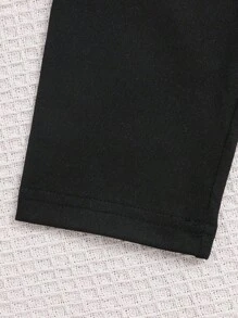 SHEIN Playful Pals Bộ 2 áo nỉ cổ đứng tay dài có khóa kéo họa tiết trái tim và quần nỉ thêu chữ co giãn, ấm áp và thoải mái cho bé gái, trang phục thường ngày mùa thu/đông - Màu tím - Xem 7