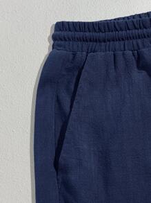 Manfinity VCAY Men Drawstring Waist Slant Pocket Shorts