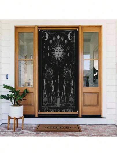 Goth 1Pc Calico - Themed Wall Fabric,Door Curtain, Serving As A Wall Hanging, Which Can Be Used For Home Decoration. It Can Also Be Made Into A Door Curtain Or A Hanging Cloth For The Dining Room, Effectively Enhancing The Cozy Atmosphere Of Your Home, Home Decor