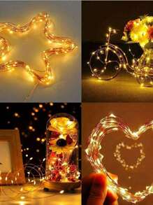 Luces solares LED para exterior, lámparas solares LED de alambre de cobre, luces solares de hadas, utilizadas para jardín/camping/boda/patio/terraza, decoración otoñal, decoración del hogar, decoración exterior