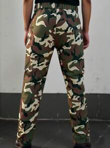 Manfinity LEGND 男士成熟街头风格数码迷彩印花裤迷彩裤男士迷彩裤迷彩慢跑裤男士裤子 - 彩色 - 查看 2