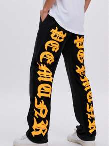 PantsHub Pantalon noir décontracté pour garçons adolescents, convenant aux sports, au streetwear, au punk, au rock, à l'école, à l'usage quotidien, aux soirées, aux festivals de musique, au printemps/été - Noir - Voir 7