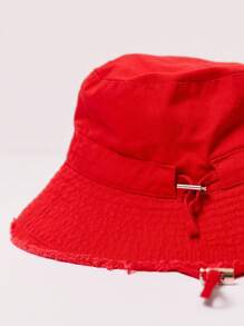MUSERA Frayed Edge Tie String Bucket Hat Cool For Festival