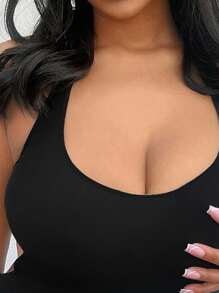 INAWLY Women Backless Knotted Halter Neck Jumpsuit For Spring And Summer - Black - View 4