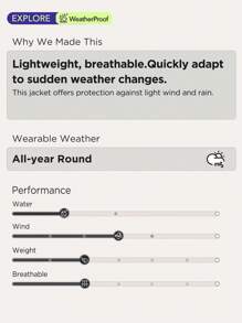 OutZeal 轻便防水立领风衣户外夹克徒步露营 - 綠色 - 查看 6